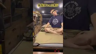 身長192cm座高1mオーバーの男が標準ルーフで生活出来るのか！！？？#ハイエース #車中泊 #カスタム #バンライフ