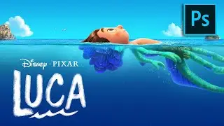 Como Hacer el texto de LUCA Disney Pixar con PHOTOSHOP