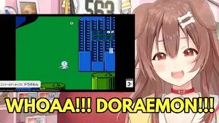 Korone's reaction to this Doraemon Game Announcement in Nintendo Direct