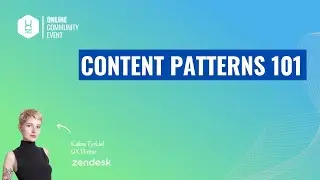 Scaling UX: Content Patterns 101