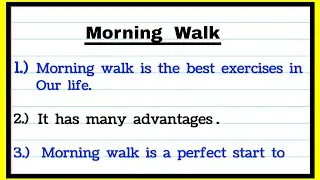 Morning walk essay in English 10 lines | Essay on morning walk | 10 line essay on Morning Walk