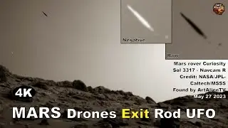 MARS Drones Exit Rod UFO - Insane Rover Image ! ArtAlienTV 4K