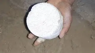 Asmr sand+cement dip in water crumble