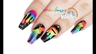 RAINBOW SMOKEY DRIP NAILS | BUILDER GEL NAIL TUTORIAL | WATCH ME DO MY NAILS