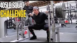 405lb FOR MAX REPS (Squat Challenge) Ft. Bart Kwan & Silent Mike