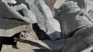 Darkness Black Stone Breaking With Jaw Machine  | Stuck stone Here : Rock Crushing  