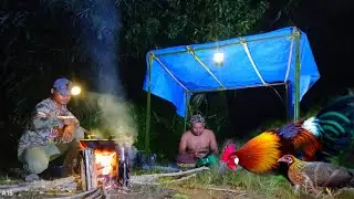 Berburu Malam hari Di Kebun Sawit‼️Mendirikan Camp Dan Memasak Di Alam