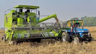 2026 MODEL NEW KARTAR4000 4x4 COMBINE HORVESTER खेत बहुत गीला है बहुत नुकसान हुआ है धान का  #kartar