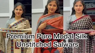 Pure Modal Silk Unstitched Salwar Suits@Eza_fabz 