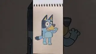 My Bluey Drawing Started Moving! 😳✨ #shorts