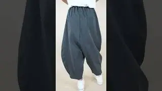 Made in Italy Soren Scuba Barrel Pant Sports Grey #onesize #fashionstyle #plussize