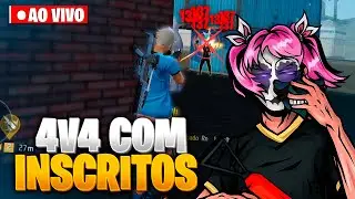 🔥 LIVE FF 🔥 FREE FIRE AO VIVO 🔥 JOGANDO 4X4 + 6X6 COM INSCRITOS 🔥 SALA PREMIADA 🔥 #freefire