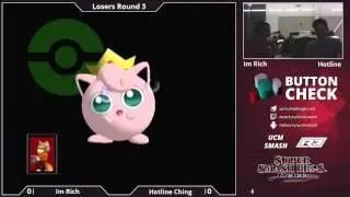 Im Rich (Fox) vs. Hotline Ching (Jigglypuff) - Button Check - Melee
