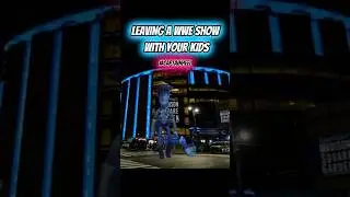 Leaving a WWE show with your kids #captainheel #wwe #shorts  #wrestling