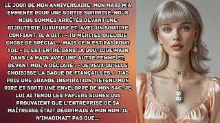 Le jour de mon anniversaire, mon mari m’a emmenée pour une sortie surprise. Nous nous sommes...