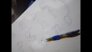 How to write double pen lower case lettering | Double Pen Calligraphy|  How To Write with Double Pen