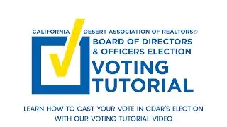 How to Cast Your Vote in the CDAR Board of Directors Election!