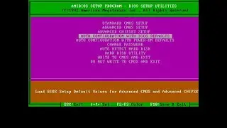IBM PC 486DX CMOS early BIOS setup for 2GB Hard Drive