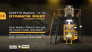 PAKETTO 9000SQ - 14TD Poşet Dikey Dolum Paketleme Hattı /  Vertical Pouch Filling and Packaging Line