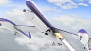 Towed Twin-Fuselage Glider Launch System (CGI Animation)
