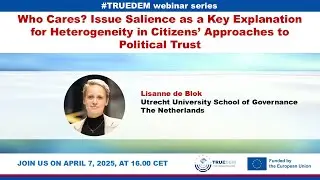 Issue Salience as a Key Explanation for Citizens&rsquo; Approaches to Political Trust (April 07, 2025)