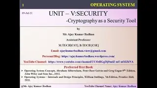 OS (Security): Cryptography as a Security Tool
