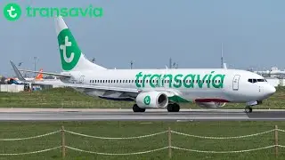 Transavia 737-8K2 takeoff from Paris Orly (F-HTVJ)