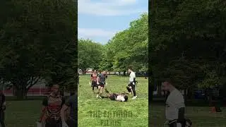 STIFF ARM TOUCHDOWN | Joe to Rah #shorts #flagfootball #football