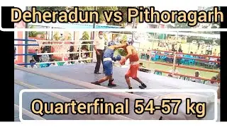 Uttrakhand Boxing Senior State / 54-57 kg / Quaterfinal Jaspal (Red)   vs Kapil (Blue)