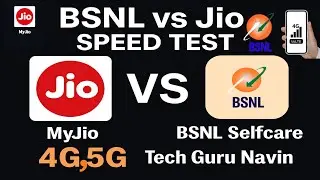 BSNL vs Jio 4G, 5G Speed Test ⚡ | Tech Guru Navin Comparison