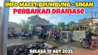 Traffic Jam Information in Brumbung - Siman, Kediri || Drainage Repairs