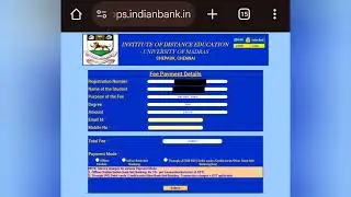How to pay Madras University IDE Tuition fees online through debit/credit/NetBanking explained Tamil