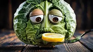 Realistic Food with Faces Eating Lemon! 