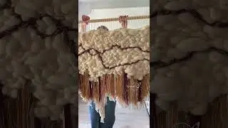 Wool weaving wall hanging ✨ Home decor, wool tapestry, handmade decor, wall art 🧶 #wallhanging