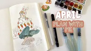 🐰 Plan with me | April 2022 Bullet Journal Setup | Bunny theme