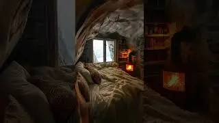 A Cozy Cave on a Snowy Day - Who Would You Most Like to Enjoy It With? #sleeping #relax #atmosphere