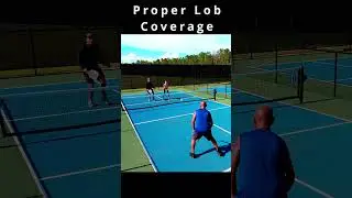 Proper Lob Coverage in Pickleball  #pickleball #coaching #coach #instructions #highlights
