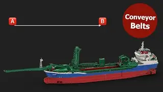#22, bouw van een schip van #lego : SPAUWER (schaal 1:75) De transportbanden. &plusmn;29K #bricks gebruikt