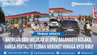 Dozens of Cars Line Up for Pertalite at Balandete Gas Station in Kolaka, Retail Price Hits Rp20 T...