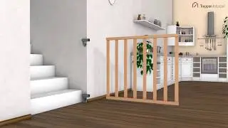Treppenschutzgitter mit einseitiger Montage selbst einbauen