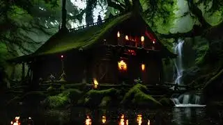 🏡🌲 Moody Cottage Escape | Soothing Piano, Rainfall Ambience for Relaxation, Focus & Sleep  🎹🌧️✨