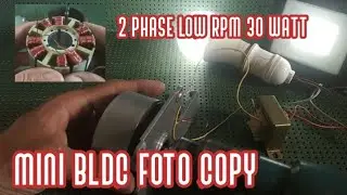 Mini Generator Dari Motor Bldc Mesin Poto Copy 2 Phase