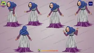 Evil Horror Witch Character - 2D Rigged Female Ghost (Adobe Animate)| toonyug.com