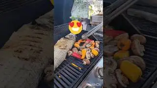 Grill Striped Bass #fish #bass #grillfish #vegetables #freshcatch #outdoors #moise #salt