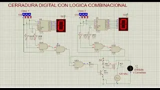 CERRADURA ELECTRONICA CON LOGICA COMBINACIONAL