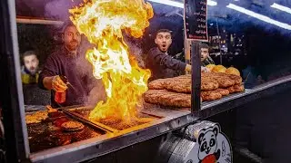 The Most Addictive Street Burger! Grilled on Blazing Fire 🍔🔥|#food