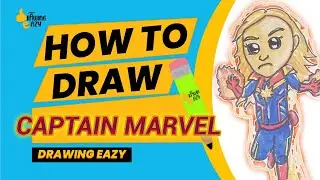 How to Draw Captain Marvel in Chibi Style | Easy Drawing Tutorial for Kids | Drawing Eazy