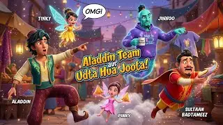 Aladdin🧞‍♂️ Team aur Udne Wala Jaadui Joota👟✨😂| Flying Joota Ka Hungama 👟💥😂#FairyTalesWithManahil