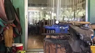 Part 1 300 movie sword build with forge welded integral guard.