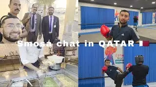 Qatar me samosa chaat . Fast food in QATAR.  QATAR VLOG ##trending #india #qatar #vlog #USA #funny 